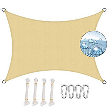Zhao, tenda da sole per balcone, tenda da giardino, terrazza, pianta condizionata per fiori da giardino, beige 7 x 7 m (colore: beige, dimensioni: 7 x 7 m)