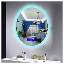 AYYEBO 500 X 700 mm Ovale Illuminato LED Specchio da Bagno, Schermo di Tocco Demister Bluetooth Multifunzione Specchi da Parete (Color : Warm Light, Size : 500X700MM)