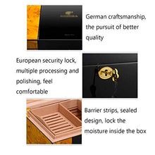 XZJJZ Desktop Cigar Humidor - Rettangolare umidificatore con Vassoio e separatore Regolabile