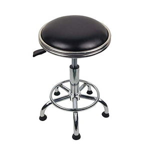 ABBD Piccolo Sgabello Rotondo Regolabile in Altezza Bar, Sgabello da Lavoro Sedia da Cucina per Ufficio da Laboratorio Sedia Girevole Sgabello ergonomico per la Reception per Gli Ospiti-Black