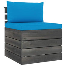 FAMIROSA Set Divani da Giardino su Pallet 6 pz con Cuscini Massello Pino-1891