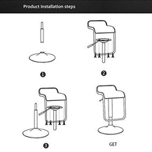 TopJiä Regolabile Sgabello Avere PU Pelle,Economico Sgabelli da Bar A 360 Gradi Girevole con Poggiapiedi,Bar Seggiolone Regolabile da Bar,Aumentare Cromo Base 41cm