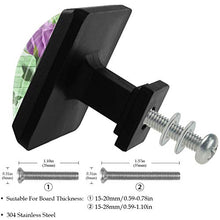 Rosa viola 3 PCS Pomelli per Porta, Pomolo per Mobile, Pomelli per Mobili con Viti, Maniglia per Armadietto, Pomelli per Porta, Pomelli per Cassetti per Porta, Armadio, Cassetto e Credenza