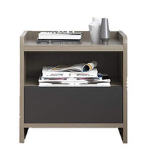 XUSHEN-HU comodino in legno comodino di stoccaggio armadi camera da letto mobili comodini per camera da letto/soggiorno/studio camera comodini (colore : grigio, dimensioni: 43 x 40 x 50 cm)