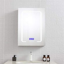 YLiansong-home Armadio da stoccaggio a Parete Bagno Illuminato Governo di Medicina con Lo Specchio e Ripiani in Vetro Regolabili for Incasso o Montaggio Superficiale Appartamento Bagno