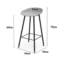 LWW Sedie, Iron Bar Chair Sgabello Alto Pp Sedile Soggiorno contatore sedia del ristorante Tempo libero Non Slip-Rinforzo tavolo e sedia pratica,Height65cm
