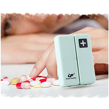 Artibetter 2 Pz 7 Giorni Settimanale Portapillole Portatile Pillola Organizzatore Pillola da Viaggio Astuccio per Medicina per Uso Domestico da Viaggio (Verde + Blu)