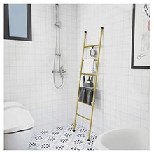 Appendi Asciugamani Bagno, Grande Scala Portasciugamani a 6 Pioli per Asciugamani, Coperte o Giornali, Piantana Porta Asciugamani Bagno in Metallo per Casa