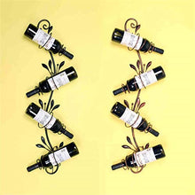 AT Wine Rack Cremagliera Fissata Al Muro Del Vino Del Metallo, Pensili Europeo Vetro Iron & Wine Rack Amp; Mensola Supporto per la Cucina/Bar/Ristorante/Bronze