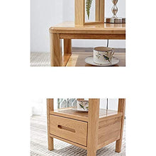 Comodino in legno massello comodino e comodino, forte e durevole, adatto per camera da letto, soggiorno, ecc.