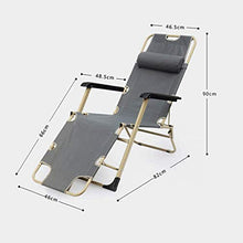 JFFFFWI Sedia Pieghevole Zero Gravity Lettino da Campeggio ， Sedia Sdraio da Giardino reclinabile Zero Gravity Sedie da Giardino reclinabili Fino a 200 kg, Tessuto Oxford 600D ， poggiatesta ， Grigio