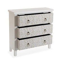 VERSA Nanako Cassettiera Camera letto o Salotto, Armedio con Cassetti, Con 3 cassetti, Misure (A x L x l) 78 x 25 x 78 cm, Legno, Colore Bianco