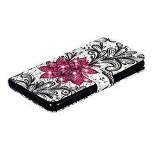 Saceebe Compatibile con Huawei Honor 7A Custodia Pelle Cover a Libro 3D Custodia in Pelle con Cordino Portafoglio Flip Case PU Custodia Pelle Cover Protettivo Bumper Morbido,Fiore di Pizzo