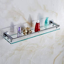 HYYDP Parete Porta Salviette Cremagliera da Bagno in Rame temperato più Spesso in Vetro temperato e cremagliera da Tavolo per Bagno in Ottone con Decorazione Domestica (40 cm)