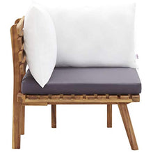 SKM Set Divani da Giardino 5 pz in Legno Massello di Acacia (43.6kg)