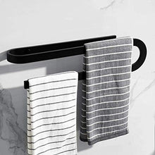 SYyshyin Portasciugamani Portasciugamani per doccia Portasciugamani Portasciugamani in alluminio nero Mensole per bagno Portasciugamani Supporto a parete Barra singola Ripostiglio da cucina 50 cm aw I