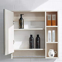 Armadietti a specchio Mobile specchio da bagno in legno massello Scatola per specchio a parete Specchio per lavabo credenza Con portasciugamani Specchi da parete ( Color : Bianca , Size : 80*13*70cm )