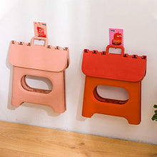 MoYouno Sgabello pieghevole rosso portatile, robusto e pieghevole, in plastica, per bagno, casa, cucina, giardino, viaggi all'aria aperta