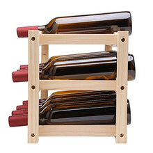 SILOLA Portabottiglie, Portabottiglie in Legno Portabottiglie 12 Bottiglie di portabottiglie da Vino Home Semplice Ornamenti da Tavolo Europei Portabottiglie