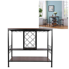 Cikonielf - Cantinetta per vino con 3 ripiani, scaffale per bottiglia, portabottiglie, porta bottiglia, 39,7 x 105 x 88,5 cm