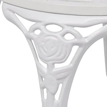 mewmewcat Sedie da Bistrot 2 pz in Alluminio Pressofuso Bianche 41 x 49 x 81,5 cm