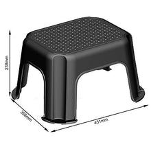 Rotho Basic lo Sgabello a Gradini può Essere Caricato fino a 150 kg, Plastica (PP) senza BPA, Nero/Argento, 43.1 x 35.8 x 23.8 cm