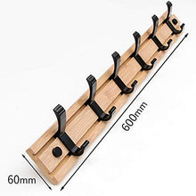 STZLY Appendiabiti Moda Legno Libero di punzonatura Hook Coat Rack Gancio del Gancio for la Camera da Letto Soggiorno o Guardaroba, Risparmiare Spazio Dimensioni: 6 Ganci