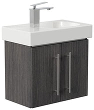 Mobile bagno con lavabo Geberit Icon XS 53cm a sinistra antracite venato