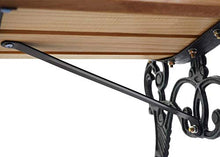 Mendler Panca panchina da Giardino terrazza HWC-F98 Legno ghisa - 3 posti 160cm Naturale