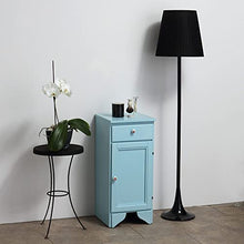 Kiamami Valentina ARMADIETTO A TERRA CM.33,5 H 80 CON ANTA E CASSETTO SHABBY AZZURRO LAVANDA