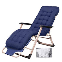 Sywlwxkq Sedie da Giardino a gravità Zero in Giardino all'aperto Lettino da Sole reclinabile Pieghevole reclinabile da Ufficio Sedia da Spiaggia con Cuscini Supporta 200 kg Blu
