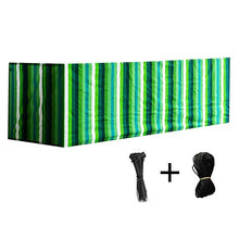 Ziligengsheng Rotolo Telone Oscurante 55x400cm,Resistente alle intemperie,con Fascette e funi,per Ringhiera Protezione Balcone, Verde-Bianco