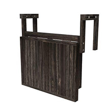 INTERBUILD Stockholm Dimensione del Desktop: 60X45 CM Balcony Pieghevole Tavolo da Ponte Regolabile FSC Legno di Acacia Color Espresso
