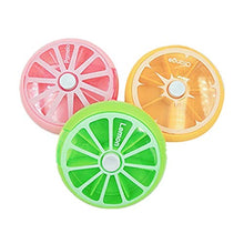 GFCGFGDRG Frutta Stampa Rotonda settimanale Titolare di Viaggio Contenitore per Le Pillole Medicina Rotazione Dispenser Vitamine Storage Box