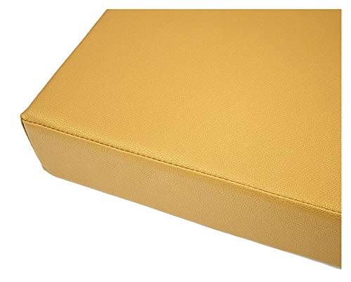 Morbido Cuscino da Panca, Rettangolare per panchina, Cuscino per Interni ed Esterni per Panca da Giardino Elastico Addensare Seggiolettiper da Pranzo-Oro Lucido 60×30×5cm(23×12×2in)