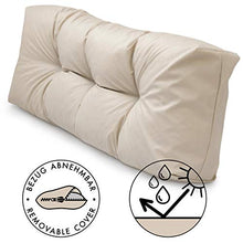 Spatium Cuscini per Pallet Sfoderabili Impermeabile Rivestimento Trapuntato Cuscino per bancale Euro Sedile Schienale 20 cm di Spessore Beige Schienale Lungo 120x40x15