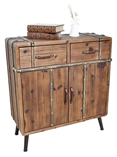HLZY Armadio Laterale Accento, armadi da Cucina Buffet Server Gabinetto Piano Gabinetto Armadio Credenza Multifunzionale in Living Room Corridoio Cucina Ingresso Marrone Rustico