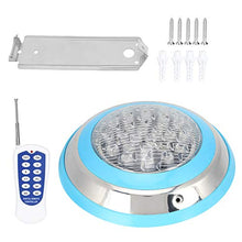 Crisis Luce LED per Piscina, Luce Subacquea 24W AC 12V 24LED, Illuminazione Impermeabile con Telecomando RGB, Luce per Piscina interrata montata a Parete RC per Paesaggio, Giardino, fontane pubbliche