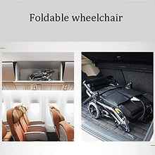Sedia A Rotelle da Viaggio Pieghevole Portatile, Sedia A Rotelle da Trasporto Ultraleggera per Anziani E Bambini A