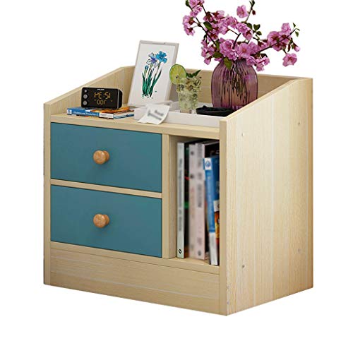 Comodino Camera da Letto Domestica Assemblea Doppio pompaggio di Legno Solido Locker Addensare Studio Storage Box Corridoio Bagno Soggiorno Multifunzione 43X30X47cm FANJIANI (Color : C)