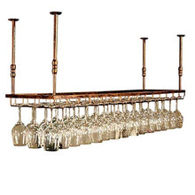 JHGJBJ Cremagliera di Vetro di Vino, Ferro Mensola Appesa Decorazione del Soffitto, Ciondolo in Vetro di Vino Creativo può Appendere 24 Bicchieri, Altezza Regolabile: 30-60 Cm