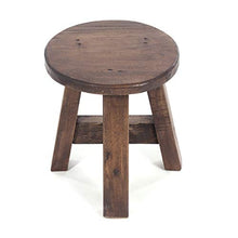 Design Delight, Bern, sgabello in legno di mogano massiccio, 23 x 20 x 20 cm (A x L x P), stile rustico