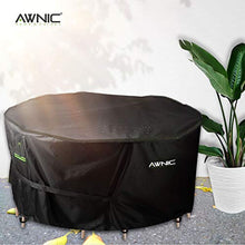 AWNIC Copertura per mobili da Giardino Rotonda Impermeabile da Giardino TÜV Rheinland Certificato Copertura da Tavolo Circolare da Esterno 420D Polyester Ø160*71cm