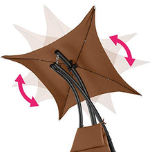 TecTake 800699 Sdraio Sospesa, Parasole Protezione Raggi UV, Sagomatura Ergonomica, Materassino Imbottito e Cuscino Poggiatesta - Disponibile Diversi Colori (Marrone | No. 403075)