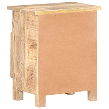 Tidyard Comodino Camera da Letto Rustico Classico in Legno di Mango Grezzo con Cassetto e Anta,Comodino Classico,Comodino Cameretta,Comodino Shabby,Comodino con Cassetto 40x30x50 cm