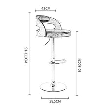 DJFIOSD Sedie da Bar con Sollevamento Schienale per La Casa, Sgabello per Sedia da Bar in Metallo Minimalista Nordico La Sedia in Pelle PU E Cotone può Essere Utilizzata in Bar, Ristoranti,B