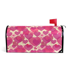 San Valentino rosa cuori casella postale copertura magnetica giardino cortile decorazione casa dimensioni standard 53,3 cm x 45,7 cm