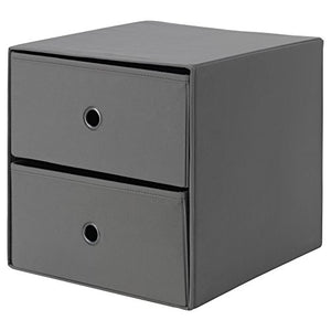 ZigZag Trading Ltd IKEA FLARRA - Cassettiera con 2 cassetti Grigio scuro