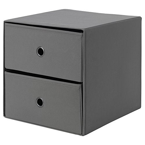 ZigZag Trading Ltd IKEA FLARRA - Cassettiera con 2 cassetti Grigio scuro