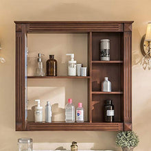 Wubing Specchio armadietto del Bagno in Legno massello armadietto a Specchio 70-90cm armadietto del Bagno Armadio armadietto a Muro Nascosto (Color : B, Size : 90 * 15 * 70CM)
